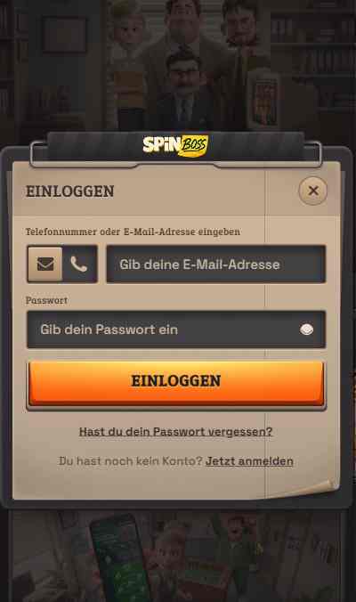 SpinBoss Login - Anmeldung im Casino-Konto
